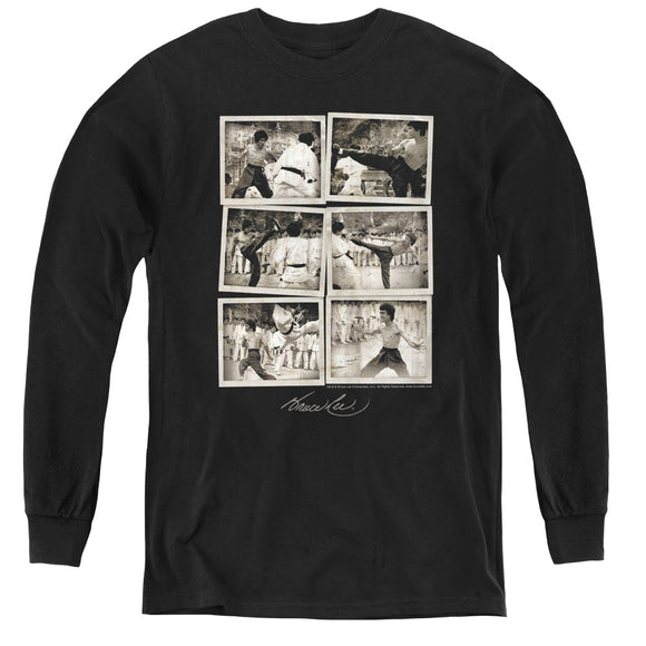 Kids Bruce Lee T-Shirt Snap Shots Youth Long Sleeve Shirt - Yoga Clothing for You