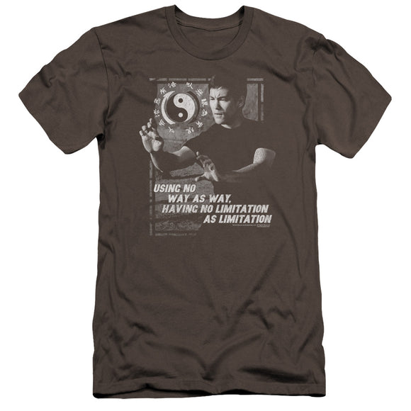 Bruce Lee Using No Way as Way Quote Charcoal Premium T-shirt - Yoga Clothing for You