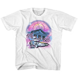 Back to the Future Kids T-Shirt Airbrushed DeLorean Tee - Yoga Clothing for You