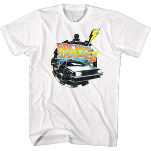 Back to the Future II Stopwatch White Tall T-shirt - Yoga Clothing for You