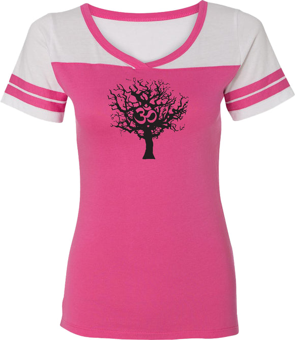 Black Tree of Life Powder Puff Yoga Tee Shirt - Yoga Clothing for You