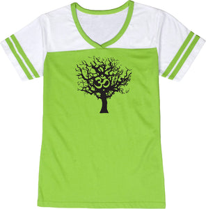 Black Tree of Life Powder Puff Yoga Tee Shirt - Yoga Clothing for You