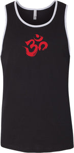 Red Brushstroke AUM Premium Yoga Tank Top - Yoga Clothing for You