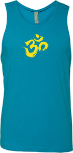Yellow Brushstroke AUM Premium Yoga Tank Top - Yoga Clothing for You