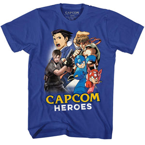 Capcom Tall T-Shirt Cartoon Mashup Royal Tee - Yoga Clothing for You