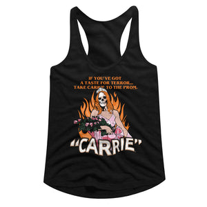 Carrie Ladies Racerback Tanktop Prom Fire Tank