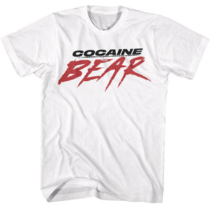 Cocaine Bear Logo White Tall T-shirt