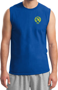 CCCP T-shirt Crest Pocket Print Muscle Tee - Yoga Clothing for You