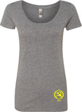 Ladies CCCP T-shirt Crest Bottom Print Scoop Neck - Yoga Clothing for You