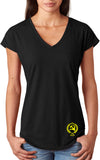 Ladies CCCP T-shirt Crest Bottom Print Triblend V-Neck - Yoga Clothing for You