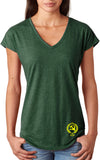 Ladies CCCP T-shirt Crest Bottom Print Triblend V-Neck - Yoga Clothing for You