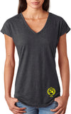 Ladies CCCP T-shirt Crest Bottom Print Triblend V-Neck - Yoga Clothing for You