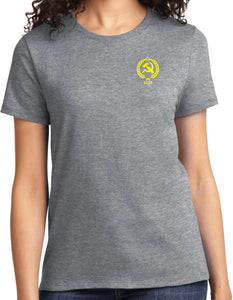 Ladies CCCP T-shirt Crest Pocket Print Tee - Yoga Clothing for You