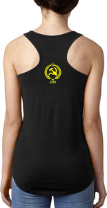 Ladies CCCP Tank Top Crest Back Print Ideal Racerback - Yoga Clothing for You