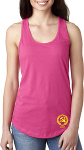 Ladies CCCP Tank Top Crest Bottom Print Ideal Racerback - Yoga Clothing for You