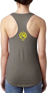 Ladies CCCP Tank Top Crest Back Print Ideal Racerback - Yoga Clothing for You