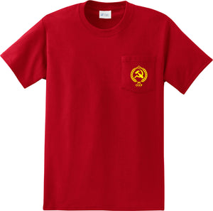 CCCP T-shirt Crest Pocket Print Pocket Tee - Yoga Clothing for You