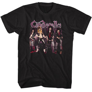 Cinderella Rock Band T-Shirt Members Black Tee - Yoga Clothing for You