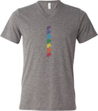 Chakra OMS Lightweight Triblend V-neck Yoga Tee Shirt - Yoga Clothing for You