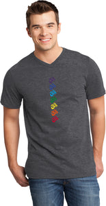 Chakra OMS Important V-neck Yoga Tee Shirt - Yoga Clothing for You