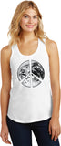 Ladies Peace Tank Top Earth Satellite Symbol Racerback - Yoga Clothing for You