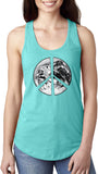 Ladies Peace Tank Top Earth Satellite Symbol Ideal Racerback - Yoga Clothing for You