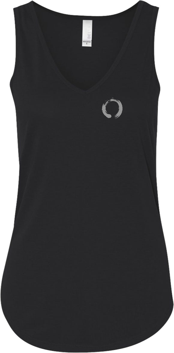 Enso Pocket Print Flowy V-Neck Yoga Tank Top - Yoga Clothing for You