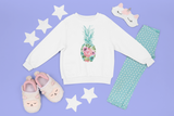 Floral Pineapple Kids Sweatshirt - Yoga Clothing for You