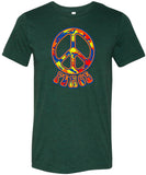 Peace T-shirt Funky 70's Peace Tri Blend Tee - Yoga Clothing for You