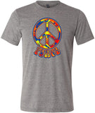 Peace T-shirt Funky 70's Peace Tri Blend Tee - Yoga Clothing for You