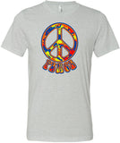 Peace T-shirt Funky 70's Peace Tri Blend Tee - Yoga Clothing for You