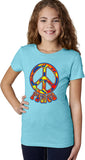 Funky Peace Sign Girls Shirt - Yoga Clothing for You