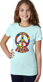 Funky Peace Sign Girls Shirt - Yoga Clothing for You