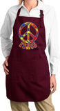 Funky Peace Sign Ladies Apron - Yoga Clothing for You