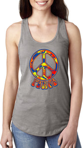 Ladies Peace Tank Top Funky 70's Peace Sign Ideal Tanktop - Yoga Clothing for You