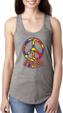 Ladies Peace Tank Top Funky 70's Peace Sign Ideal Tanktop - Yoga Clothing for You