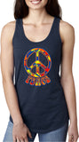 Ladies Peace Tank Top Funky 70's Peace Sign Ideal Tanktop - Yoga Clothing for You