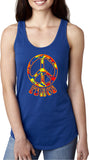 Ladies Peace Tank Top Funky 70's Peace Sign Ideal Tanktop - Yoga Clothing for You