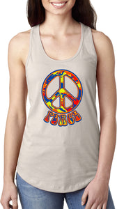 Ladies Peace Tank Top Funky 70's Peace Sign Ideal Tanktop - Yoga Clothing for You