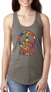 Ladies Peace Tank Top Funky 70's Peace Sign Ideal Tanktop - Yoga Clothing for You