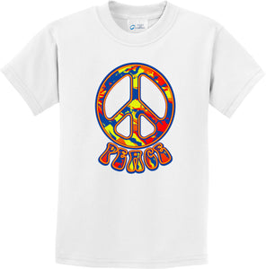 Funky Peace Sign Kids T-shirt - Yoga Clothing for You