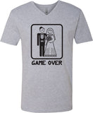 Game Over V-Neck Shirt Black Print - Yoga Clothing for You