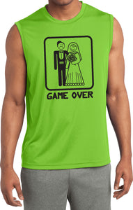 Game Over Sleeveless Competitor Shirt Black Print - Yoga Clothing for You