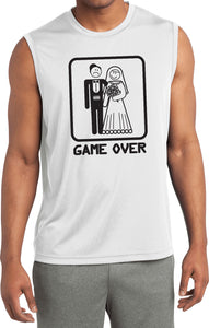 Game Over Sleeveless Competitor Shirt Black Print - Yoga Clothing for You