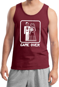 Game Over Tank Top White Print - Yoga Clothing for You