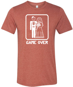 Game Over Tri Blend T-shirt White Print - Yoga Clothing for You