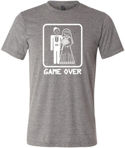 Game Over Tri Blend T-shirt White Print - Yoga Clothing for You