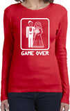 Ladies Game Over Long Sleeve White Print - Yoga Clothing for You