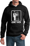 Game Over Hoodie White Print - Yoga Clothing for You