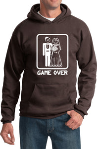 Game Over Hoodie White Print - Yoga Clothing for You